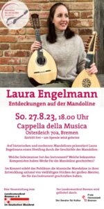 Flyer Laura Engelmann Konzert -Entdeckungen auf der Mandoline