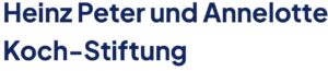 In dunkelblauer Schrift steht: Heinz Peter und Annelotte Koch-Stiftung