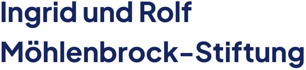 In dunkelblauer Schrift steht: Ingrid und Rolf Möhlenbrock-Stiftung